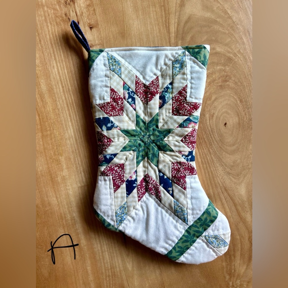 Upcycled Patchwork Quilted Christmas Stocking